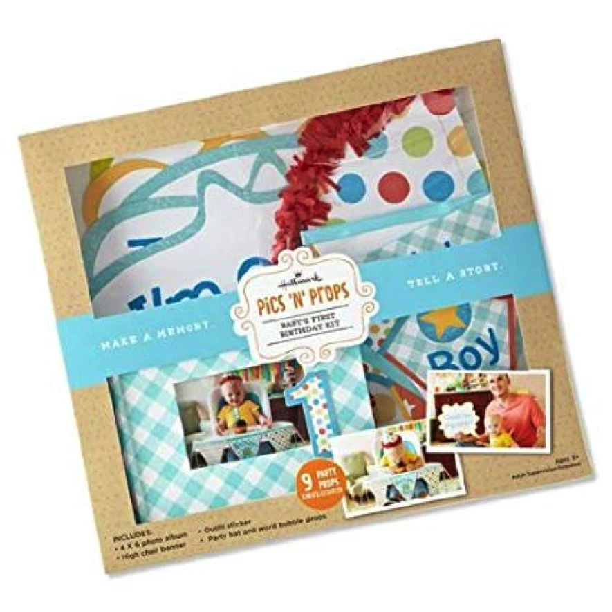 Hallmark Pics and Props Babys first birthday boys - Image 1 of 1