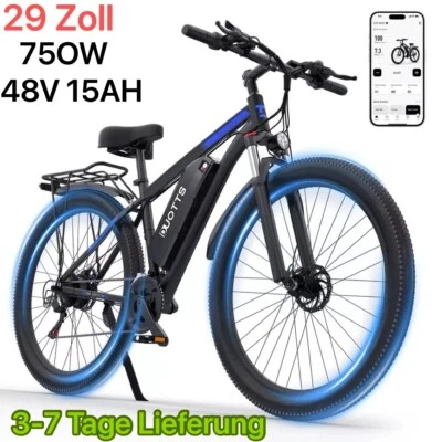 75OW E-Bike 29 Zoll Herren Mountainbike 48V 15Ah Elektrofahrrad 50KM/H DUOTTS