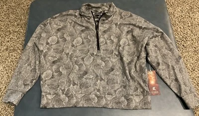 Top Pullover KYODAN Exterior Mujer XL Gris Variegado Manga Larga 1/2 Cremallera NUEVO Foto 1 de 4