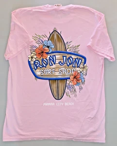Ron Jon T Shirt Panama City Beach Florida Surf Shop Board Badge Pocket Men LARGE - Picture 1 of 6