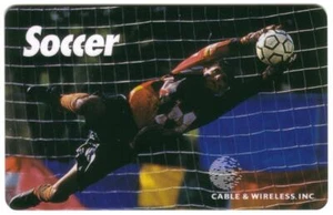 $5. Soccer Card (Goalie Catching Ball) Phone Card - Picture 1 of 1