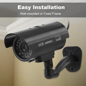 Bullet Dummy Fake Surveillance Camera Flashing LED Fake Security Camera - Picture 1 of 8