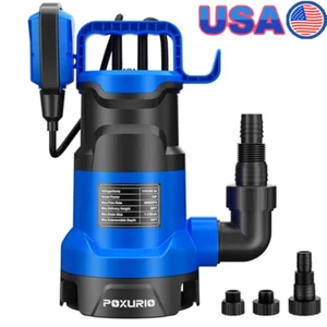 1HP Sump Pump 5000GPH Submersible Water Pump W/ Float Switch Basement Pool Pond - Picture 1 of 6