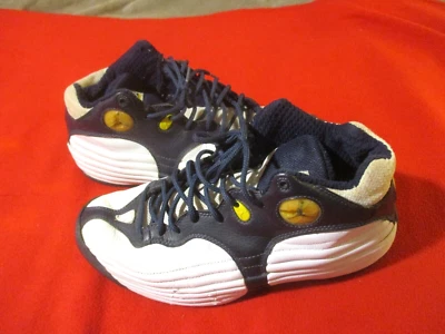 Nike size 10 Air Jordan White Navy Blue Yellow Black 136003-141- 00 Rare 1997 - Image 1 of 4