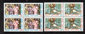 VATIKANSTADT POSTFRISCH 1980 SG753-754 FEST ALLER HEILIGEN 4ER BLÖCKE - Bild 1 von 1