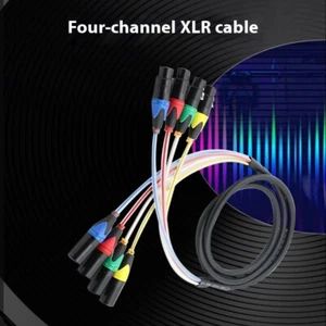 4 Channel XLR Male to Female Snake Cable Microphone Audio Cable Stage Recording - Picture 1 of 35