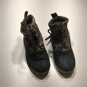 Ozark Trail Duck Boots Boys Youth Size 1 Rain Camo Print 3M Thinsulate 200 - Picture 1 of 15