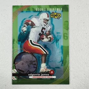 1999 Upper Deck Ionix EDGERRIN JAMES #76 RC Rookie Firepower Card Colts HOF - Picture 1 of 2