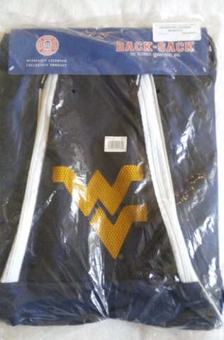 NCAA WEST VIRGINIA MOUNTAINEERS DRAWSTRING BACKPACK SACK NEW Cover