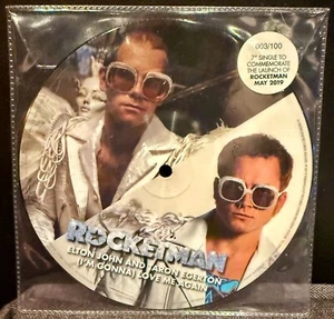 Elton John & Taron Egerton I'm Gonna Love Me Again 7" (misprint) V Low No. 3/100 - Picture 1 of 2