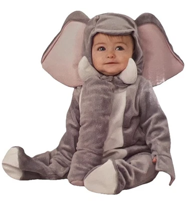 Elephant Costume Halloween Baby/Infant Girls Boys 0-6 Months Grey/White/Pink NWT - Image 1 of 4