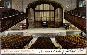 AUDITORIUM interior view VALPARAISO, Indiana IN c1912 Postcard - Picture 1 of 2