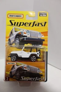2005 Matchbox Superfast #3 WHITE JEEP WRANGLER Limited Edition - Picture 1 of 3