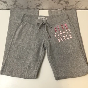 Y2K Aeropostale Gray Low Rise Flare Sweatpants - Picture 1 of 7