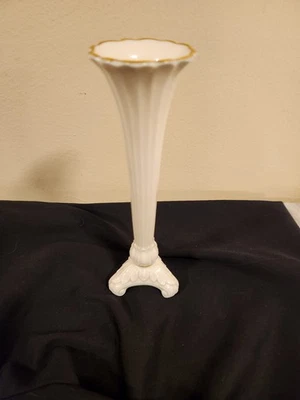 Jarrón vintage Lenox delicada colección Bud con borde de oro de 24K Foto 1 de 4