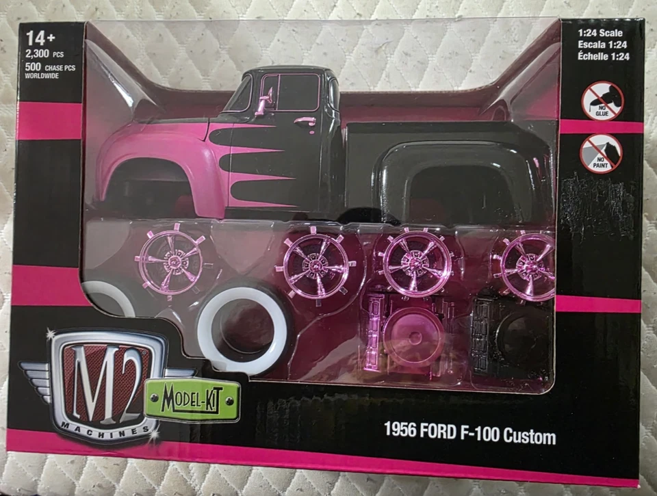 🔥 M2 Machines Model Kit Pink Chase 1/500 1956 Ford  F-100 Custom 🔥 - Image 1 of 1