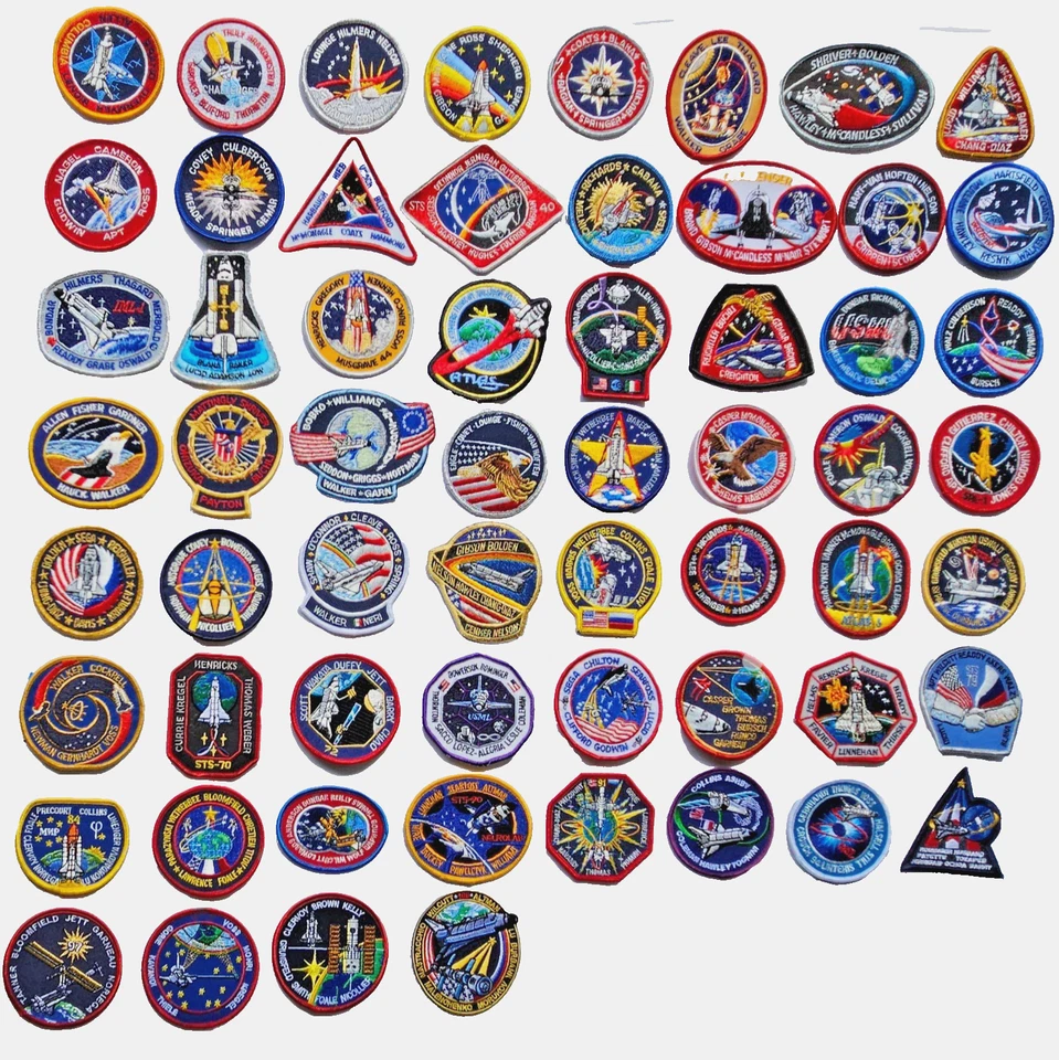 Vintage Lot of 60 NASA STS Shuttle Mission Astronaut Space Patches - Image 1 of 4