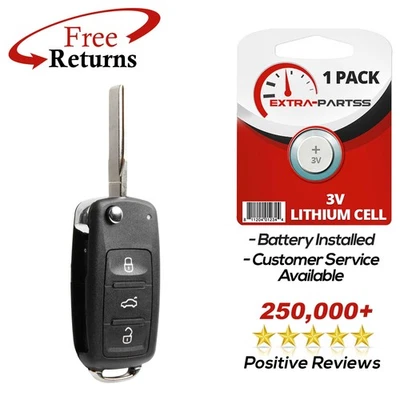 For 2006 2007 2008 2009 2010 2011 Volkswagen Golf EOS CC Remote Fob Flip Key Foto 1 de 4