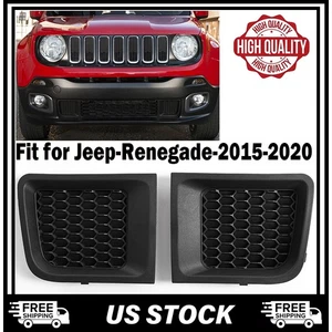 For 2015-18 Jeep Renegade Left+Right Side Front Bumper Lower Grille Bezel Cover - Picture 1 of 12