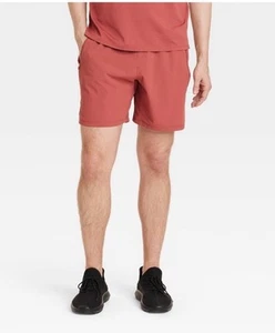 Herren All In Motion Stretch gewebte Sportshorts 7 Zoll rot M neu mit Etikett - Bild 1 von 8
