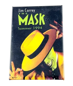 The Mask Movie Button Pin Rare Summer Promo Vintage 1994 Jim Carrey - Picture 1 of 4