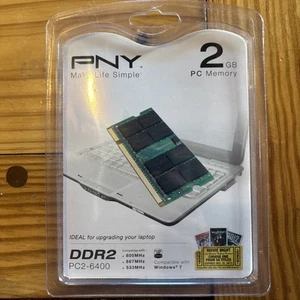 Quantity 3 - PNY PC2700 2 GB SO-DIMM 333 MHz DDR Memory (MN1024SD1-333) - Picture 1 of 2