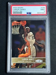 Hoops 100 Lebron James #136 2004 PSA 9 como nuevo SP/100 raro pop 7 Lakers Cavs lámina - Imagen 1 de 2