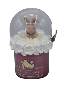Bath & Body Works Decorative Bunny Globe Lid WHITE GARDENIA CANDLE 2025 EASTER - Picture 1 of 10