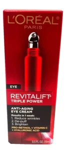 L'Oreal Paris Revitalift Triple Power Anti Aging Eye Cream 15 ml NEW IN BOX - Picture 1 of 1