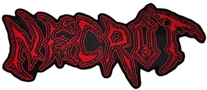 NECROT ROT GEFORMTES LOGOSTICKEREI HINTEN AUFNÄHER - Bild 1 von 2
