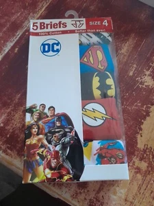 Handcraft DC Super Hero’s Boys Briefs 5 Pack - Size 4 Underwear - Picture 1 of 2