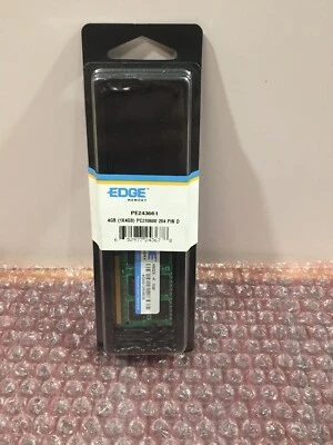 NEW Edge 4GB Memory Module 4GN612R08DS PE243661 (1X4GB) PC310600 204 Pin D - Image 1 of 3