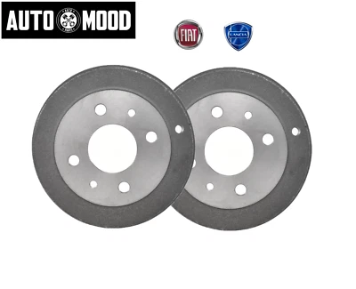 COPPIA TAMBURI FRENO FIAT 500  PANDA 169 PUNTO 176 188 Y 1.1 1.2 1.3 1.7 - Immagine 1 di 3