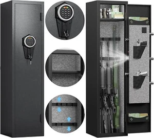 2-3 Gun Safe, Quick Access Gun Cabinet with Removable Shelf & Digital Keypad - Picture 1 of 6