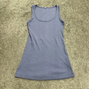 Jockey Ribbed Knit Tank Top Womens Small Solid Purple Scoop Neck Casual Cotton - Picture 1 of 8