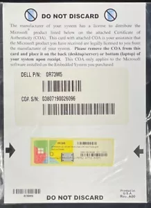 Windows 10 IoT Enterprise 2016 LTSB / Virtual Only / Non-QOS COA Key / R73M5 - Picture 1 of 2