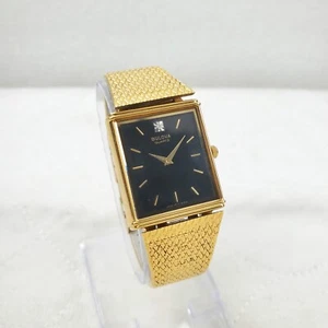 RARE VINTAGE BULOVA 92R46 QUARTZ TANK GOLD TONE MEN'S WATCH NEW BATTERY  - Picture 1 of 10