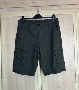 NEXT Khaki Green Casual 100% Cotton Work Cargo Pocket Shorts - Mens Size W34 34 - Picture 1 of 6