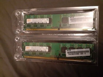 1GB DDR2 (2 x 512MB) Hynix PC2-4200U-444-12 Desktop Ram Memory USA SHIP - Image 1 of 3