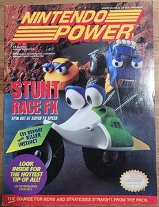 Nintendo Power Volume 63 Stunt Race FX mit Poster und Karten - Bild 1 von 3