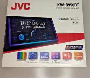 NEW JVC KW-R950BTS 2-DIN, Car Audio Receiver w/ CD/AM/FM, Bluetooth, USB - Picture 1 of 1