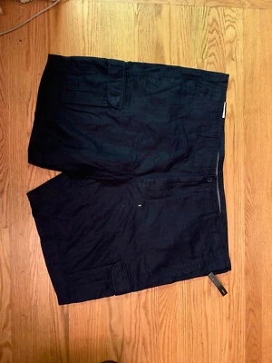 ¡NUEVO NUEVO CON ETIQUETAS! Pantalones Cortos Para Hombre Claiborne Frente Plano Talla 50x10 Signature Azul Marino Foto 1 de 4