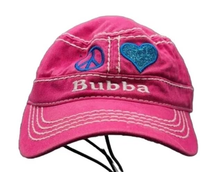 Bubba Gump Shrimp Co Paz Corazón Amor Rosa Ajustable Correa Sombrero Niña Gorra - Imagen 1 de 6