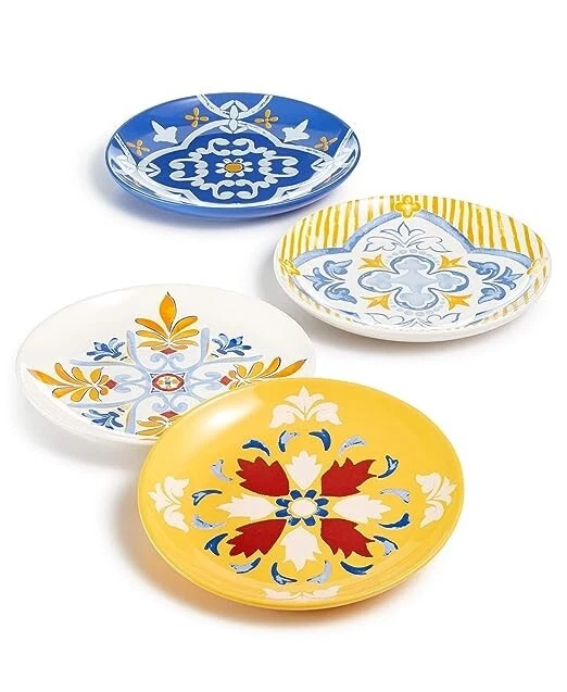 Martha Stewart Dolce Vita 8 1/2" Salad Plates, Set of 4. NEW!!!!!!!!