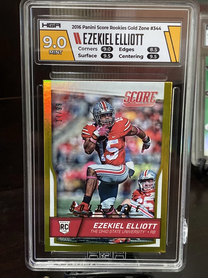 2016 Score Gold Zone Ezekiel Elliott RC /99 #344 HGA 9 Dallas Cowboys 🔥🥣Zeke - Image 1 of 4