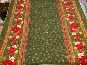 T2/3 59"L x 58"W "Holiday Flourish" Elizabeth Brownd 4 Robert Kaufman-Christmas - Picture 1 of 11