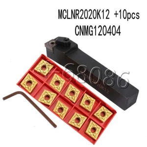 MCLNR2020K12 20×125 torno herramienta soporte + inserto de carburo CNMG120404 CNMG431 BP010 - Imagen 1 de 7
