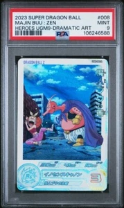 PSA 9 2023 SUPER DRAGON BALL HEROES UGM9-008 DA MAJIN BUU ZEN DRAMATIC ART UR - Picture 1 of 2