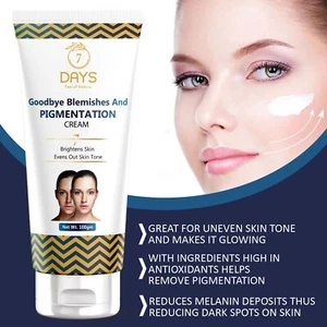 7 Days Bye Bye Pigmentation Blemishes Removal Cream 100gm free shipping - Picture 1 of 10
