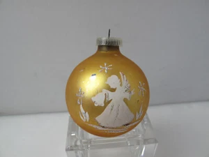 Vintage Austria Glas Weihnachtsschmuck weiß & gold/weiß Engel - Bild 1 von 4